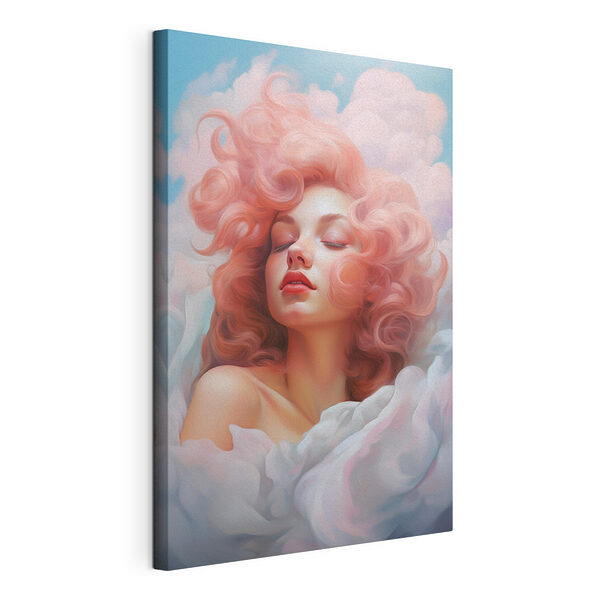 Tablou pe pânză Tablou pe pânză Femeie cu părul roz (SKU: s44192)