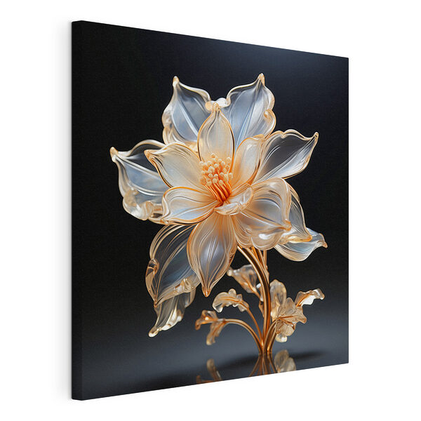 Tablou pe pânză Sculptură florală delicată din sticlă