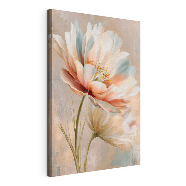 Tablou pe pânză - Flori delicate în nuanțe pastelate delicate