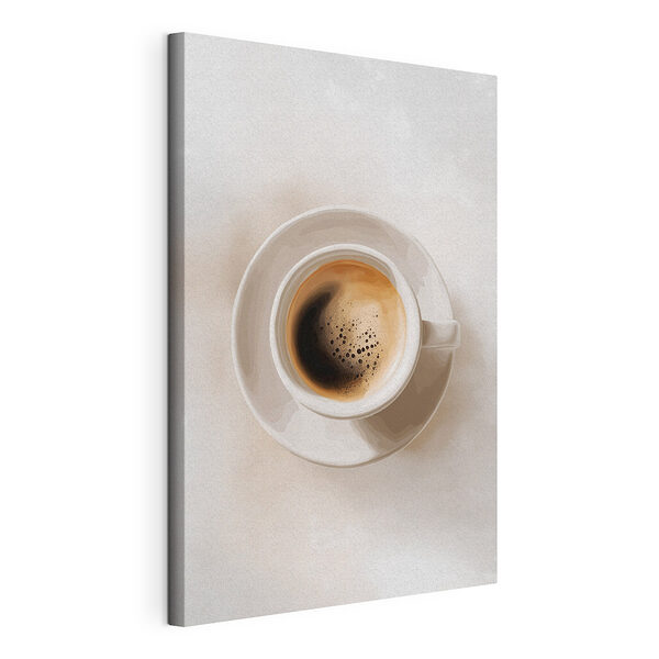 Tablou pe pânză O ceașcă de cafea pe o farfurioară