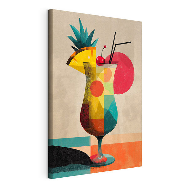 Tablou pe pânză Cocktail colorat cu fructe
