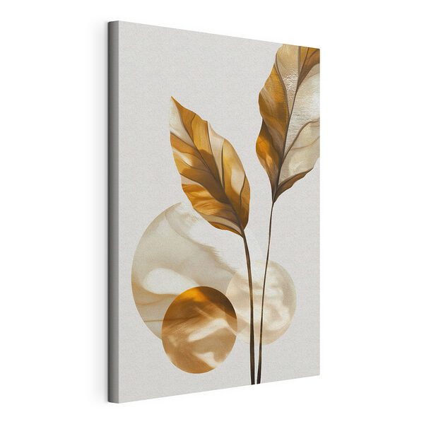 Tablou pe pânză Frunze elegante cu forme abstracte