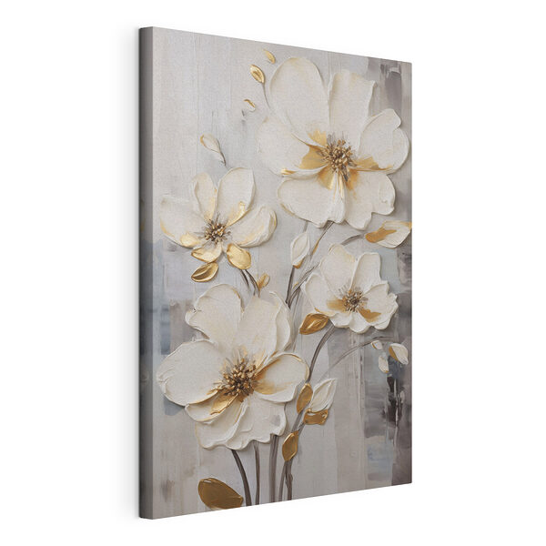 Tablou pe pânză - Un model floral elegant, în nuanțe delicate