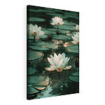 Tablou pe pânză O floare albă pe apă