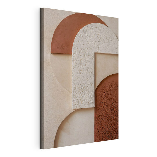 Tablou pe pânză Tablou pe pânză Formele și texturile abstracte se îmbină armonios (SKU: s49212)