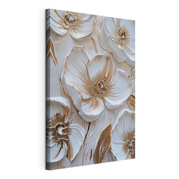 Tablou pe pânză Texturi florale elegante în nuanțe delicate