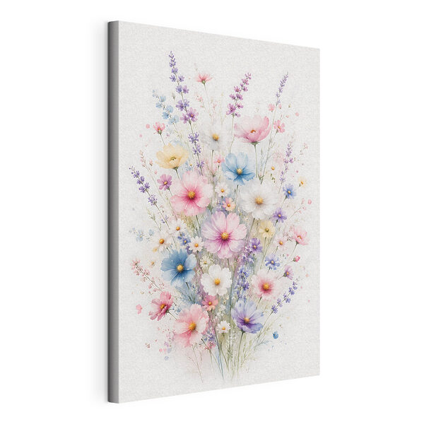 Tablou pe pânză Tablou pe pânză Buchet de flori pe fundal alb (SKU: s49935)