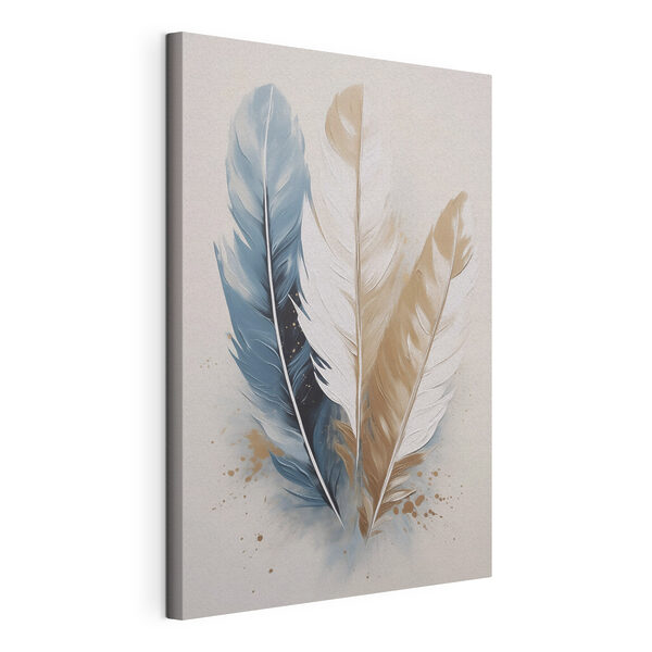 Tablou pe pânză Tablou pe pânză Pene colorate cu un stil artistic (SKU: s50193)