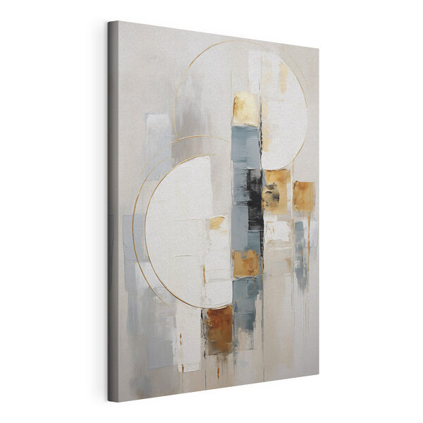 Tablou pe pânză Tablou pe pânză Compoziție abstractă cu elemente circulare (SKU: s50196)