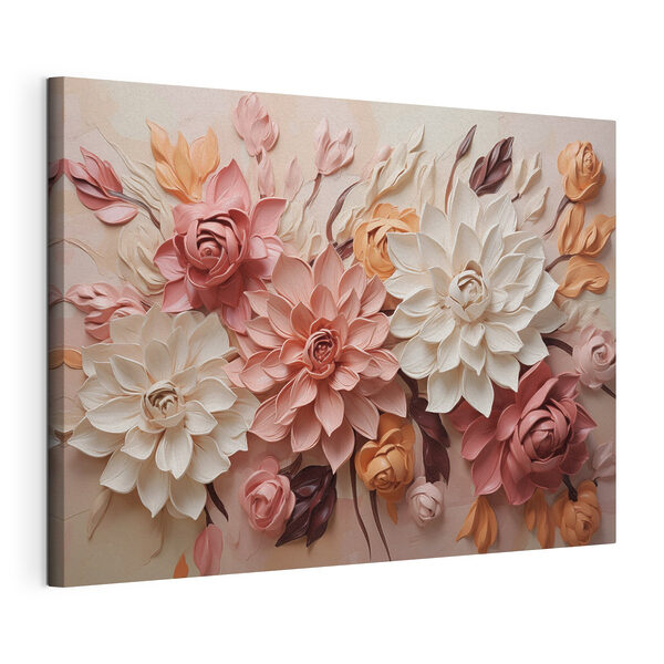 Tablou pe pânză Buchet de flori pe un perete