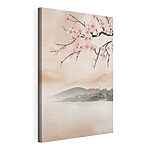 Tablou pe pânză Tablou reprezentând o ramură de copac cu flori roz