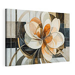 Tablou pe pânză - Motiv floral abstract în nuanțe delicate