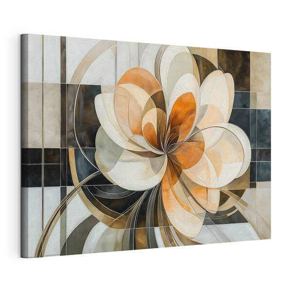 Tablou pe pânză - Motiv floral abstract în nuanțe delicate