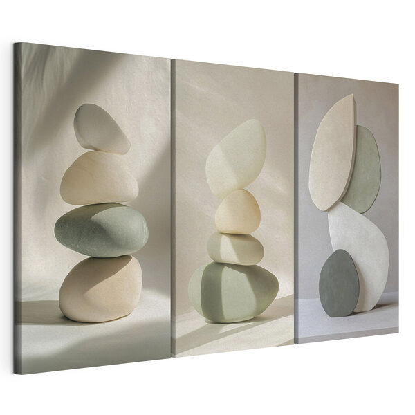 Tablou modular pe pânză Grup de sculpturi de diferite forme