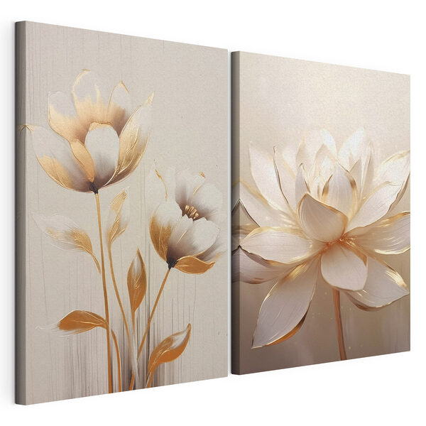 Tablou modular pe pânză Colaj cu flori