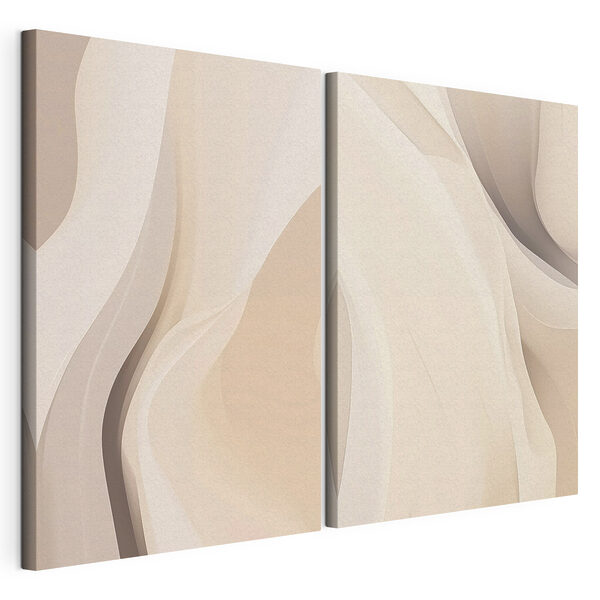 Tablou modular pe pânză Curbe delicate în nuanțe calde