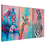 Tablou modular pe pânză Colaj cu o girafă
