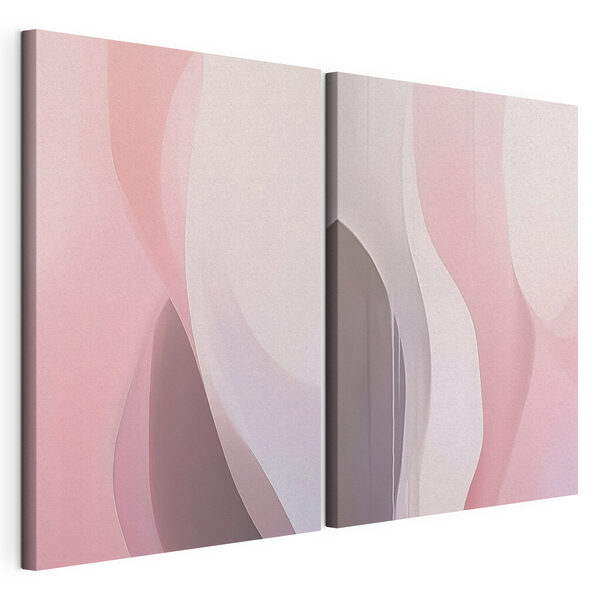 Tablou modular pe pânză Nuanțe delicate în modele abstracte fluide