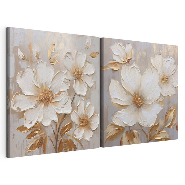 Tablou modular pe pânză Decorațiuni florale elegante pentru orice spațiu