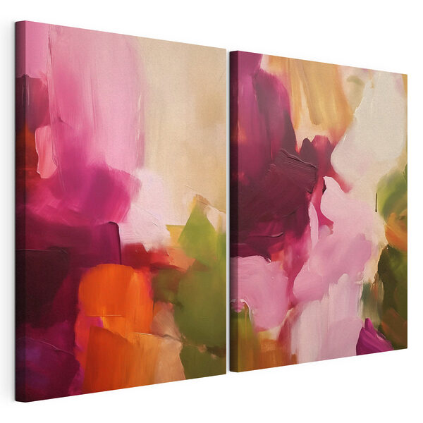 Tablou modular pe pânză Culori vibrante într-o armonie abstractă