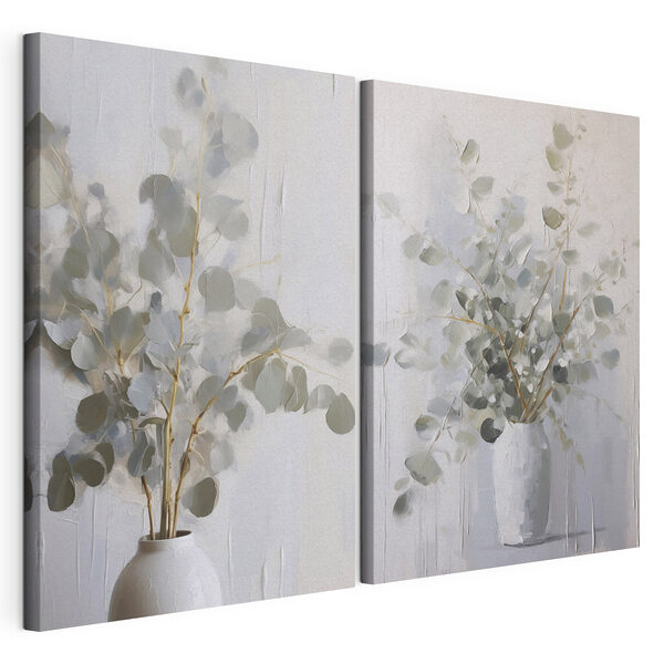Tablou modular pe pânză Tablou reprezentând o plantă într-o vază