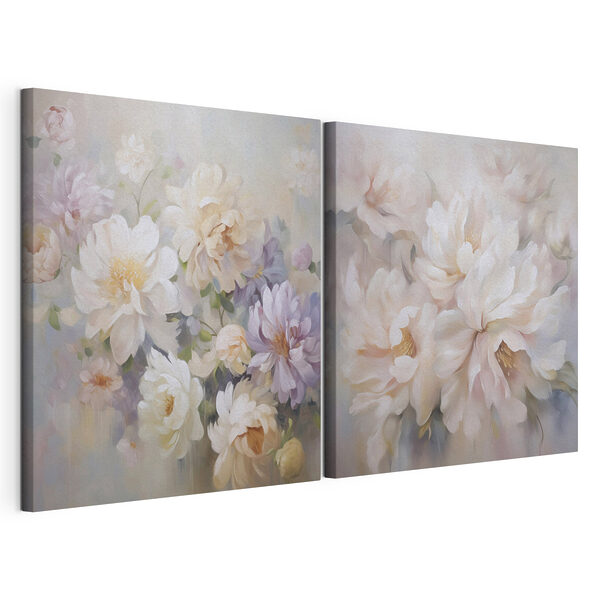 Tablou modular pe pânză Pictură cu flori pe pânză