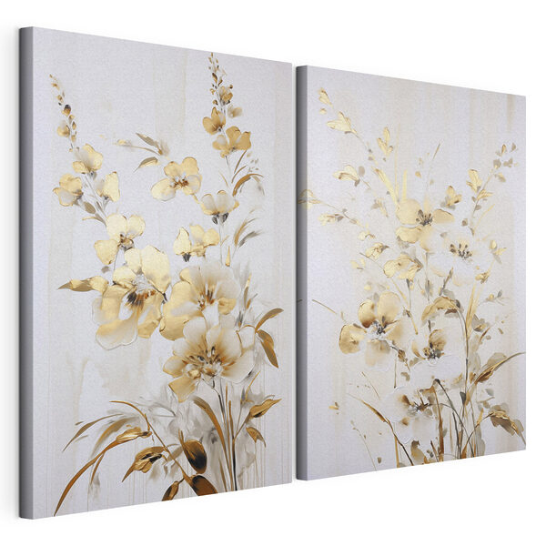 Compoziție florală elegantă, în nuanțe delicate Tablou modular pe pânză Compoziție florală elegantă, în nuanțe delicate