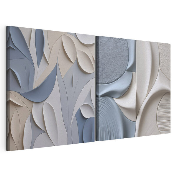 Tablou modular pe pânză Straturi artistice în culori liniștitoare