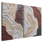 Tablou modular pe pânză Straturi abstracte în nuanțe delicate