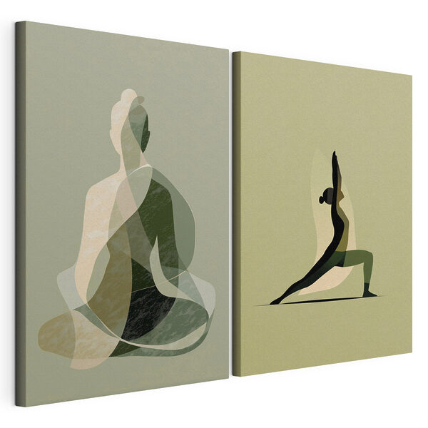 O femeie care practică yoga Tablou modular pe pânză O femeie care practică yoga