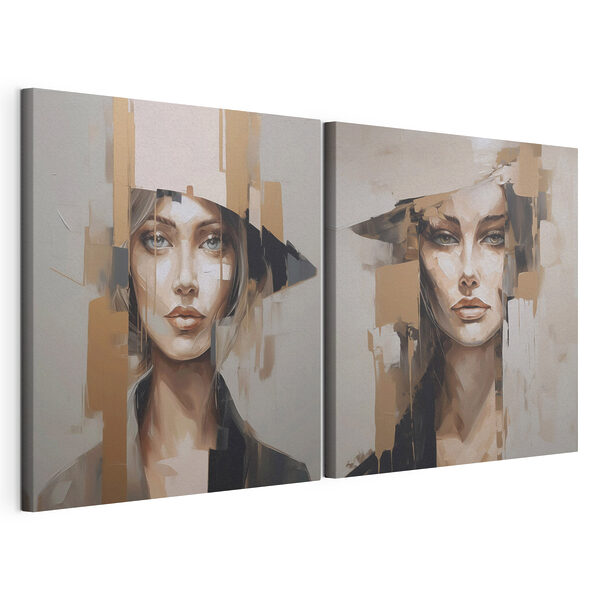 Tablou reprezentând o femeie Tablou modular pe pânză Tablou reprezentând o femeie