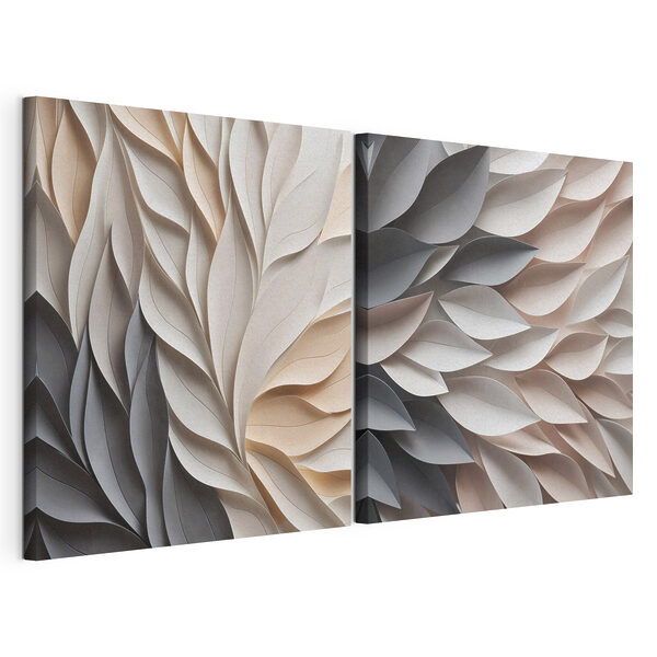 Tablou modular pe pânză Straturi delicate în nuanțe neutre