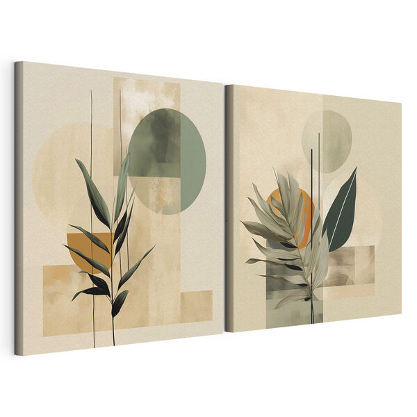 Două opere de artă Tablou modular pe pânză Două opere de artă