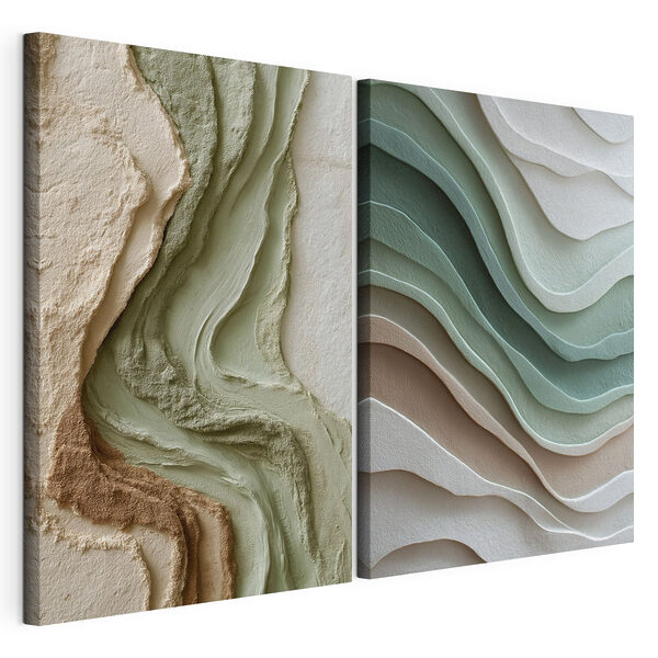 Straturi naturale în culori liniștitoare Tablou modular pe pânză Straturi naturale în culori liniștitoare