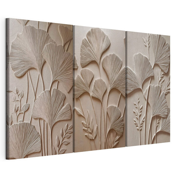 Tablou modular pe pânză Un model floral elegant, în nuanțe delicate