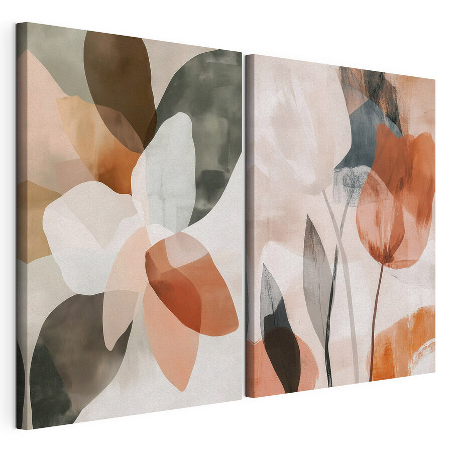 Tablou modular Artă florală abstractă în culori delicate (SKU: m30309) Tablou modular Artă florală abstractă în culori delicate (SKU: m30309)