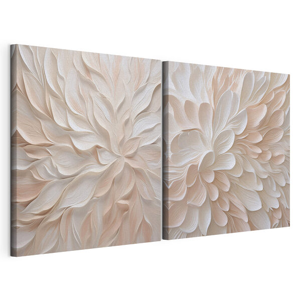 Petale delicate în nuanțe delicate Tablou modular pe pânză Petale delicate în nuanțe delicate