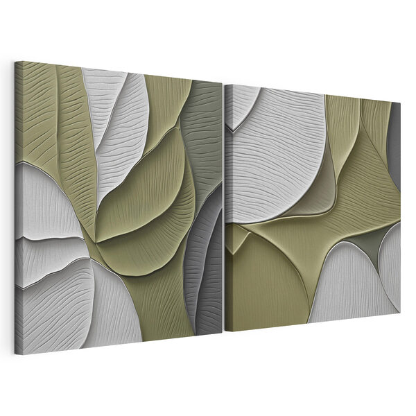Tablou modular pe pânză Curbe delicate ale formelor organice
