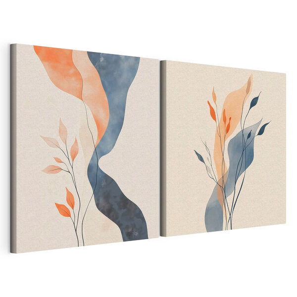Tablou modular pe pânză Curbele delicate și culorile se îmbină armonios