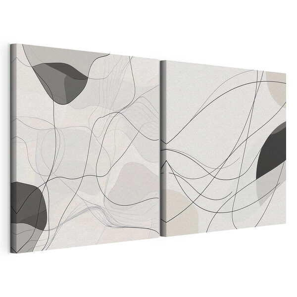Tablou modular pe pânză Liniile abstracte creează efecte vizuale dinamice