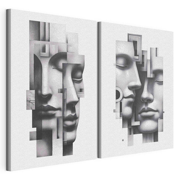 Tablou modular pe pânză Fragmente de emoție și legătură
