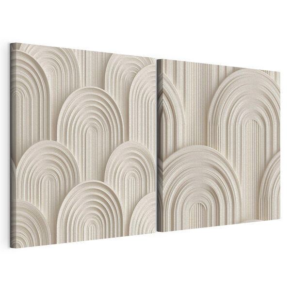 Curbe elegante în nuanțe delicate Tablou modular pe pânză Curbe elegante în nuanțe delicate