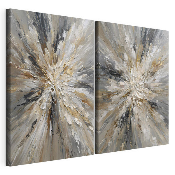 O explozie dinamică de culori abstracte Tablou modular pe pânză O explozie dinamică de culori abstracte