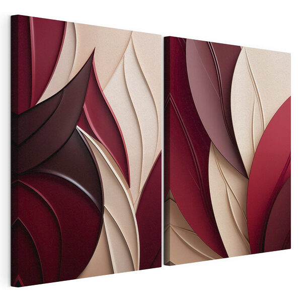 Straturi curgătoare de culori intense Tablou modular pe pânză Straturi curgătoare de culori intense