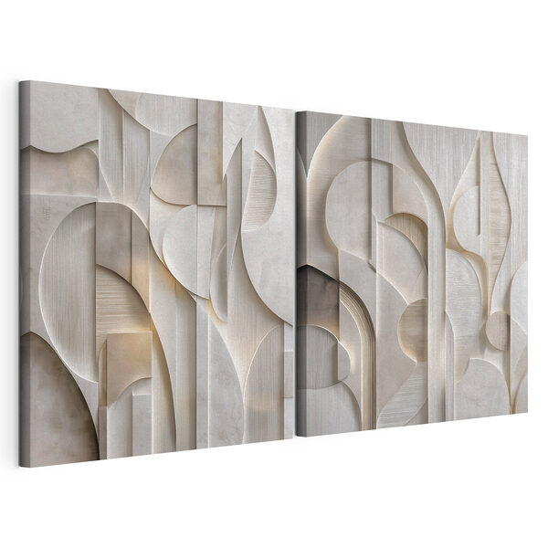 Tablou modular pe pânză Curbele și liniile elegante conferă profunzime