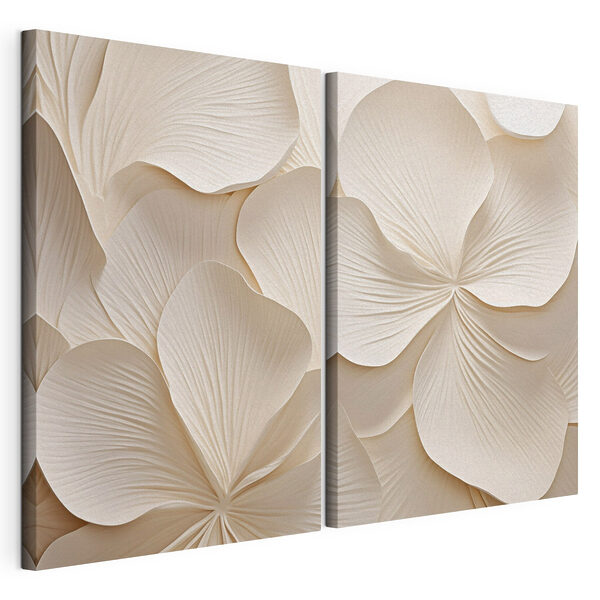 Tablou modular pe pânză Un model floral elegant, în nuanțe delicate