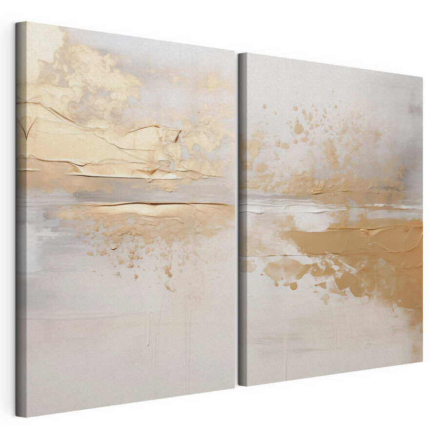 Tablou modular Se îmbină nuanțele abstracte și texturile fluide (SKU: m30753)