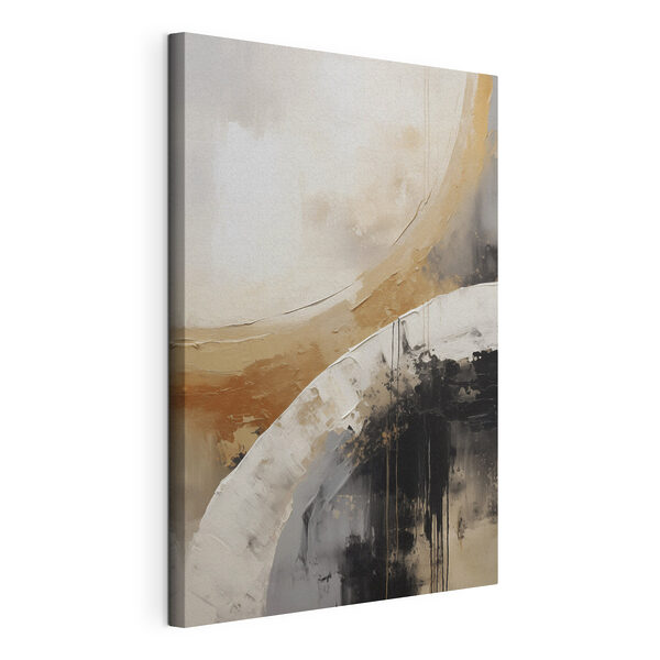 Tablou pe pânză Curbe abstracte în culori delicate