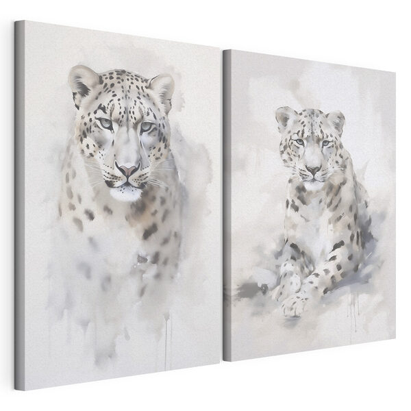 Tablou modular pe pânză Tablou reprezentând un leopard