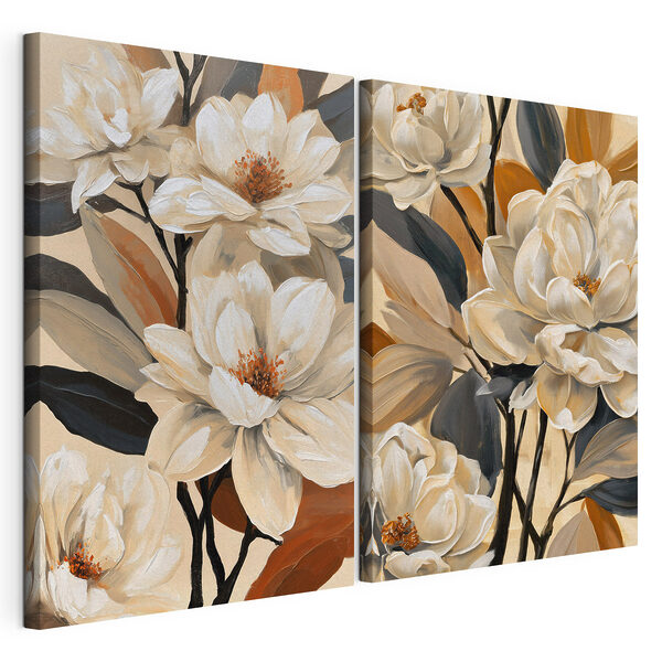 Tablou modular pe pânză Colaj cu flori